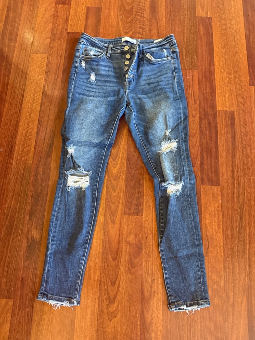 Excellent Vervet Distressed High-Rise Skinny Jeans - 28